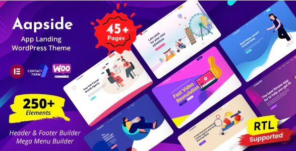 Aapside App Landing WordPress Theme 2.0.2 GPL Theme 1 Aapside App Landing WordPress Theme 2.0.2 GPL Theme