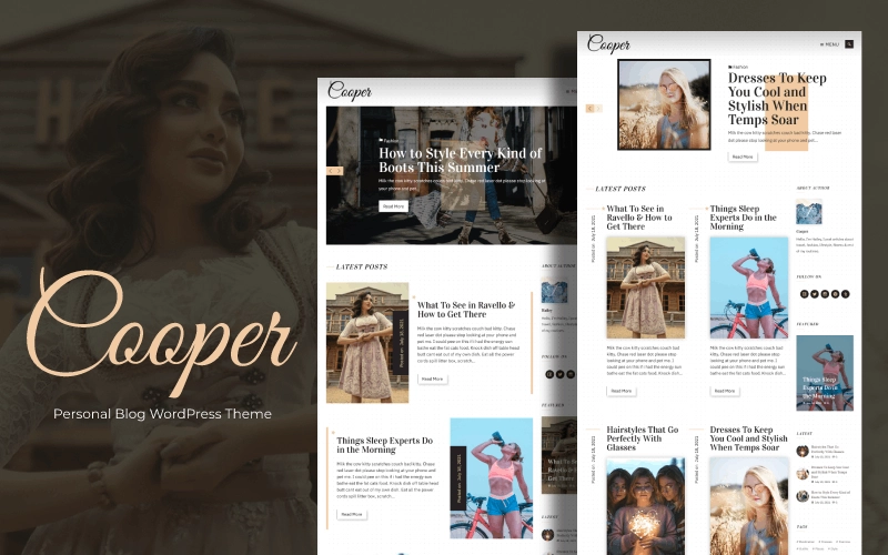 Cooper Personal Blog WordPress Theme 1.1 GPL Theme 1 Cooper Personal Blog WordPress Theme 1.1 GPL Theme
