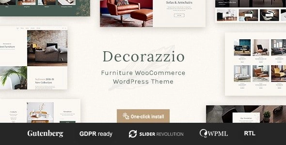 Decorazzio Interior Design and Furniture Store WordPress Theme 1.0.7 GPL Theme