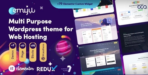 Emyui Multipurpose Web Hosting WordPress Theme 2.5 GPL Theme 1 Emyui Multipurpose Web Hosting WordPress Theme 2.5 GPL Theme