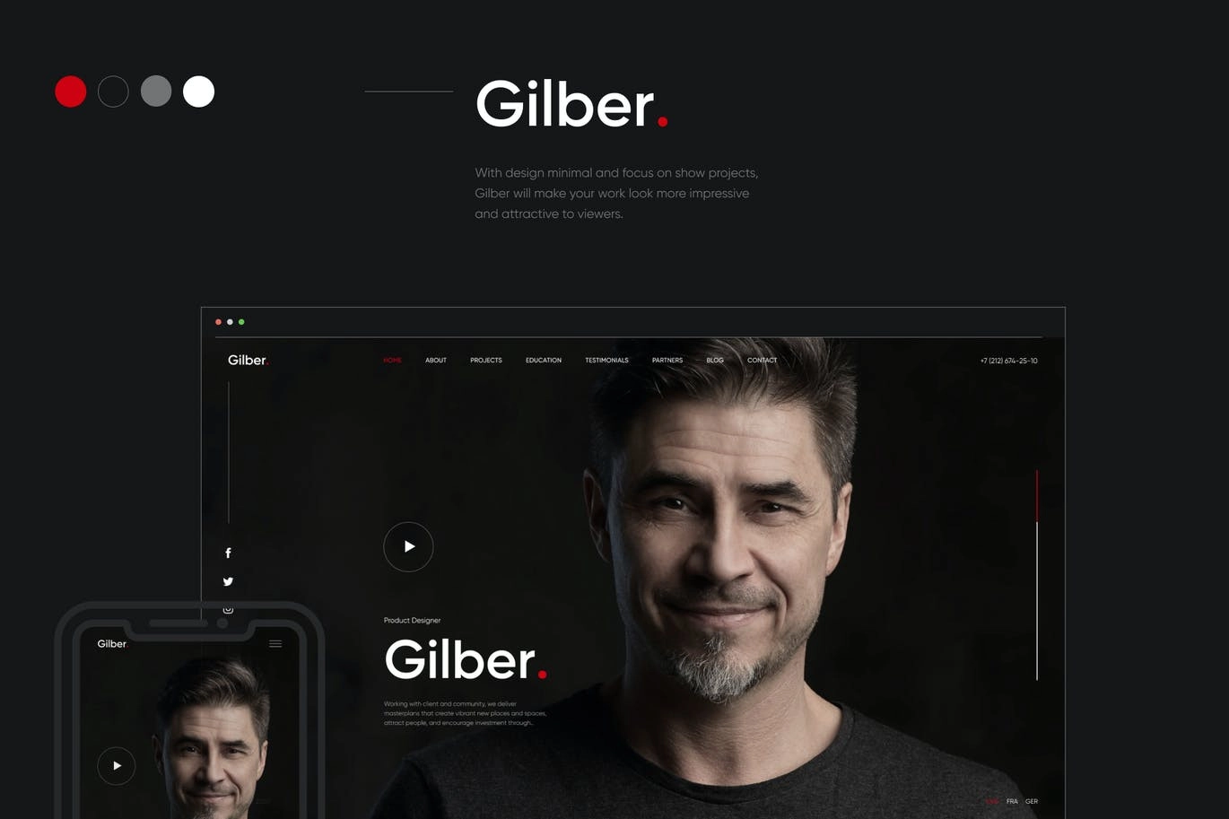 Gilber Personal CV/Resume WordPress Theme 1.0.1 GPL Theme 1 Gilber Personal CV/Resume WordPress Theme 1.0.1 GPL Theme
