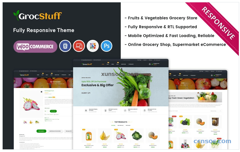 Grocstuff Vegetable, Fruits and Grocery Supermarket Responsive Woocommerce Theme 1.0 GPL Theme 1 Grocstuff Vegetable, Fruits and Grocery Supermarket Responsive Woocommerce Theme 1.0 GPL Theme