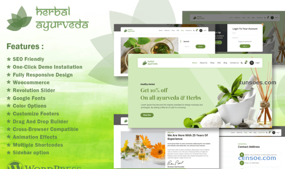 Herbal Pure Ayurveda WordPress Theme 1.0.0 GPL Theme 1 Herbal Pure Ayurveda WordPress Theme 1.0.0 GPL Theme