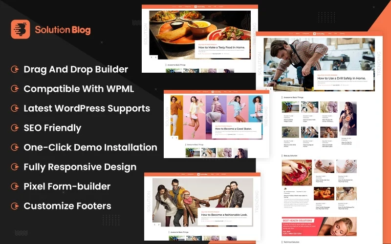 Solution Blog WordPress Theme 1.0.0 GPL Theme 1 Solution Blog WordPress Theme 1.0.0 GPL Theme