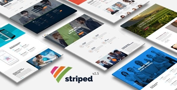 Striped Multipurpose Business and Corporate Theme 2.8 GPL Theme