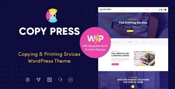 CopyPress | Type Design Printing Services WordPress Theme 1.4.5 GPL Theme