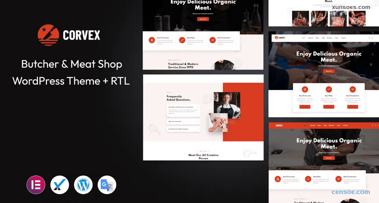 Corvex – Butcher Meat Shop WordPress Theme 1.0.0 GPL Theme 1 Corvex – Butcher Meat Shop WordPress Theme 1.0.0 GPL Theme
