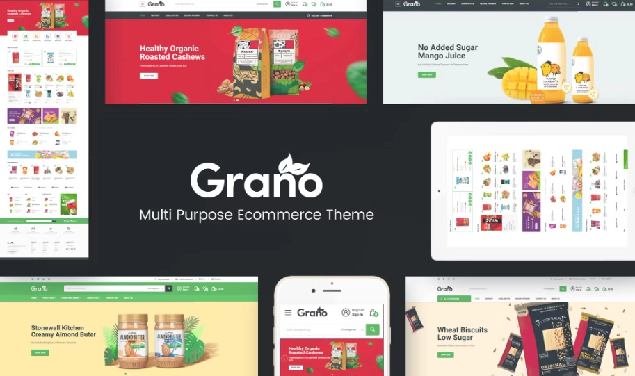 Grano Organic Food WordPress Theme 1.0 GPL Theme 1 Grano Organic Food WordPress Theme 1.0 GPL Theme