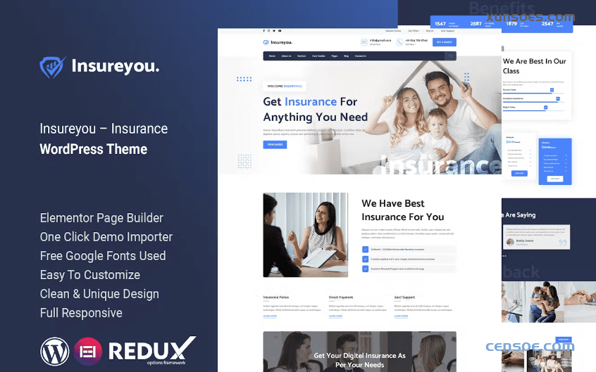 Insureyou – Insurance WordPress Theme 1.0.0 GPL Theme 1 Insureyou – Insurance WordPress Theme 1.0.0 GPL Theme