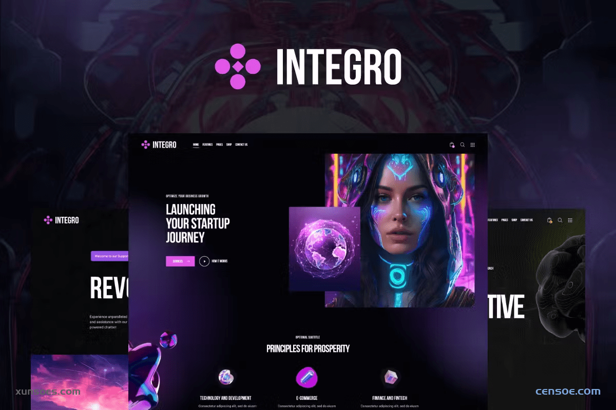 Integro modern, colorful responsive Web Studio and Creative Agency WordPress theme 1.0.0 GPL Theme