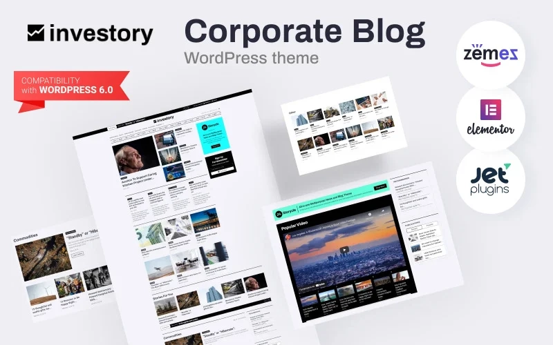 Investory Corporate Blog WordPress Elementor Theme WordPress Theme 1.0.1 GPL Theme