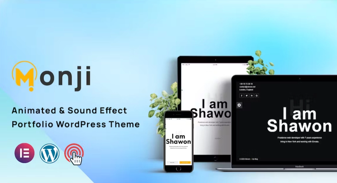 Monji – Personal Portfolio WordPress Theme 1.0 GPL Theme 1 Monji – Personal Portfolio WordPress Theme 1.0 GPL Theme