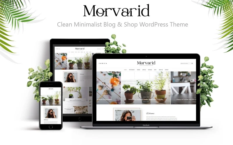 Morvarid Clean Minimalist Blog Shop WordPress Theme 1.0.6 GPL Theme