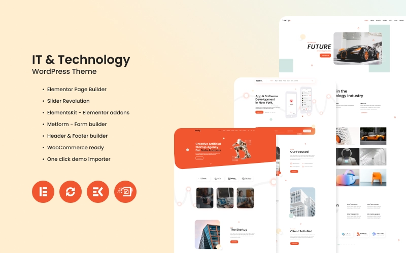 Techy Multipurpose IT Technology WordPress Theme 1.0.2 GPL Theme