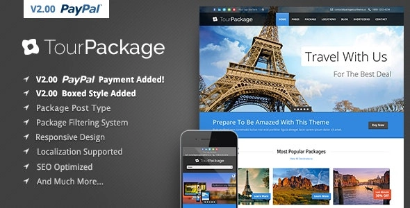 Tour Package WordPress Travel/Tour Theme 2.3.6 GPL Theme 1 Tour Package WordPress Travel/Tour Theme 2.3.6 GPL Theme