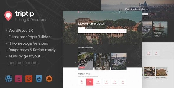 TripTip Directory Listing WordPress Theme 1.0.1 GPL Theme