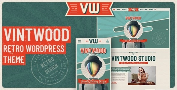 VintWood a Vintage, Retro WordPress Theme 1.1.2 GPL Theme