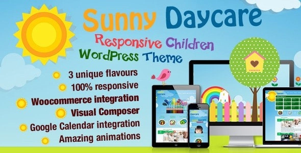 Daycare Kindergarden WordPress Theme 3.2 GPL Theme 1 Daycare Kindergarden WordPress Theme 3.2 GPL Theme