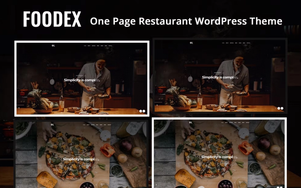 Foodex One Page Restaurant WordPress Theme 1.0 GPL Theme 1 Foodex One Page Restaurant WordPress Theme 1.0 GPL Theme