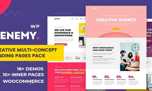 Genemy Creative Multi Concept Landing Pages Pack With Page Builder 1.6.6 GPL Theme 1 Genemy Creative Multi Concept Landing Pages Pack With Page Builder 1.6.6 GPL Theme