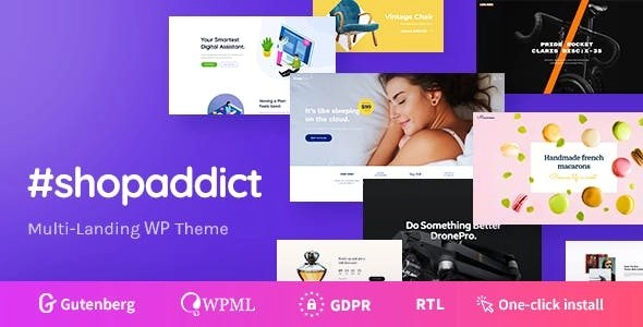 Shopaddict WordPress Landing Pages To Sell Anything 1.0.7 GPL Theme 1 Shopaddict WordPress Landing Pages To Sell Anything 1.0.7 GPL Theme