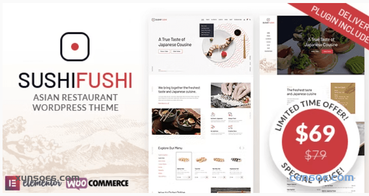 SushiFushi Japanese Asian Restaurant WordPress Theme 1.5 GPL Theme 1 SushiFushi Japanese Asian Restaurant WordPress Theme 1.5 GPL Theme